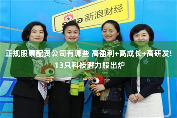 正规股票配资公司有哪些 高盈利+高成长+高研发! 13只科技潜力股出炉